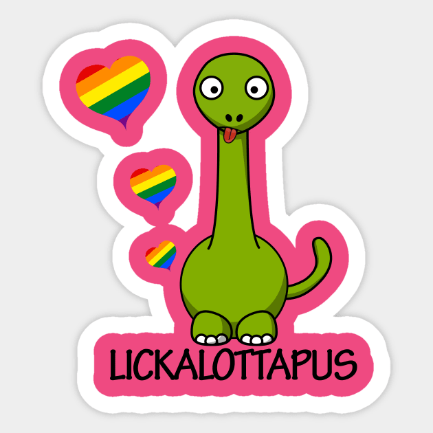 Lickalottapus Lesbian Art - Lesbian pride - Same sex Sticker by CMDesign